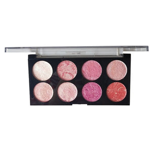 8-color Baked Blush Palette Long-lasting Shiny Brighten Skin Color Luminous Blusher Contour Powder