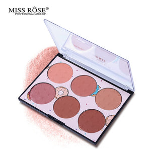 Miss Rose Face Powder 6 Color Blusher Palette Makeup Blush Brand Blush Contour Palette Maquillage Facial