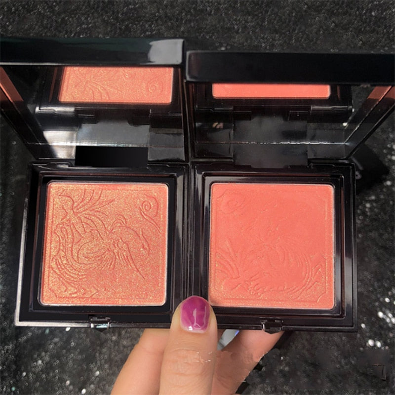 Retro sculpture soft texture blush golden flash pearlescent waterproof easy coloured rouge face makeup