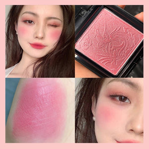 Retro sculpture soft texture blush golden flash pearlescent waterproof easy coloured rouge face makeup