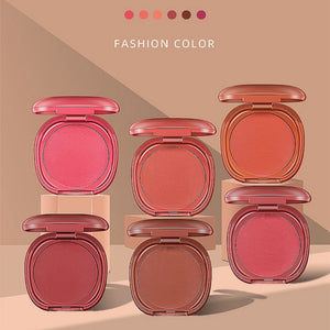 1 Pc Blush Baked Cheek  Single Color Gradient Smudge-proof Mineral Blusher Palette Blush Makeup 6 Colors Blusher Facial Makeup