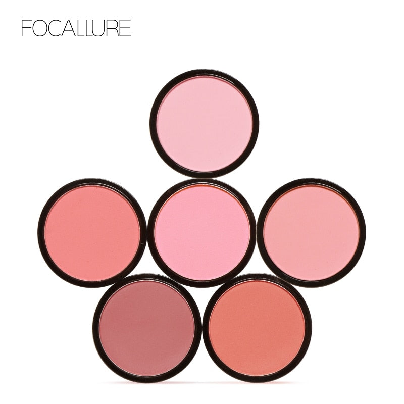 Focallure Makeup Blush Palette Professional Single Color Face Beauty Cheek Blusher Shading Pressed Powder Blusher Set Cosmetics