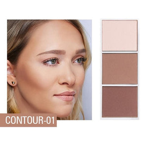 SACE LADY 3 Colors Makeup Shimmer Matter Blush Bronzer Face Contour Mineralize Blush Palette Powder Highlighter Make Up