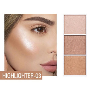 SACE LADY 3 Colors Makeup Shimmer Matter Blush Bronzer Face Contour Mineralize Blush Palette Powder Highlighter Make Up